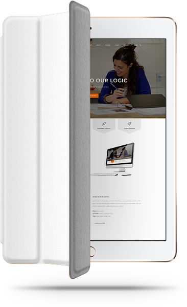 ipad mockup of the website